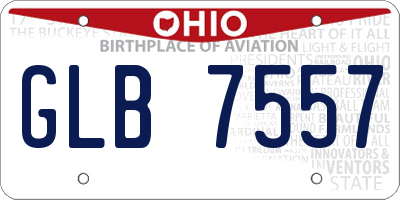 OH license plate GLB7557