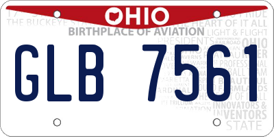 OH license plate GLB7561