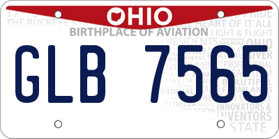OH license plate GLB7565