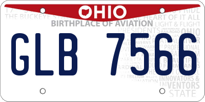 OH license plate GLB7566