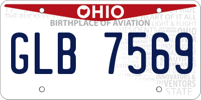OH license plate GLB7569