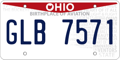 OH license plate GLB7571