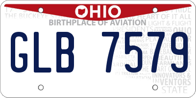 OH license plate GLB7579