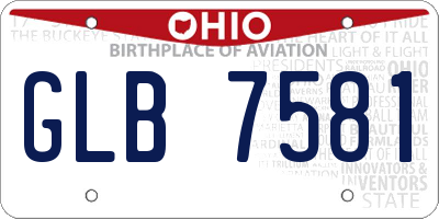 OH license plate GLB7581