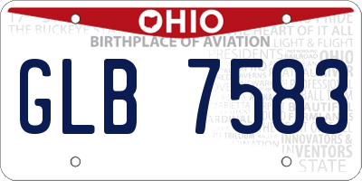 OH license plate GLB7583