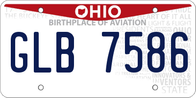 OH license plate GLB7586