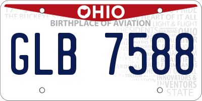 OH license plate GLB7588