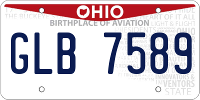 OH license plate GLB7589