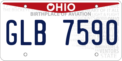 OH license plate GLB7590