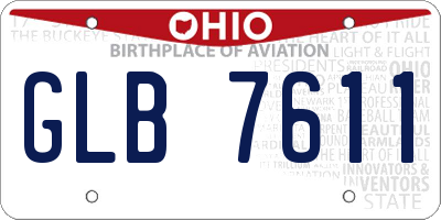 OH license plate GLB7611
