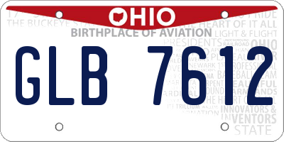 OH license plate GLB7612