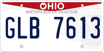 OH license plate GLB7613