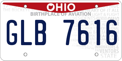 OH license plate GLB7616