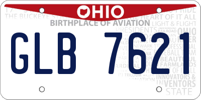 OH license plate GLB7621