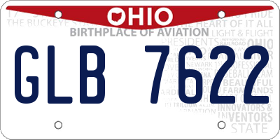 OH license plate GLB7622
