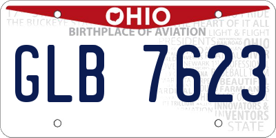 OH license plate GLB7623