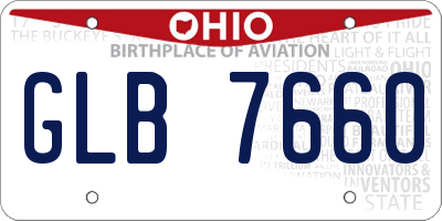 OH license plate GLB7660