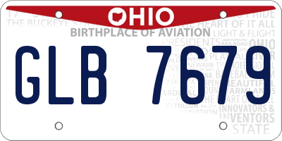 OH license plate GLB7679