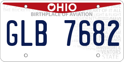 OH license plate GLB7682