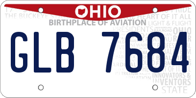 OH license plate GLB7684