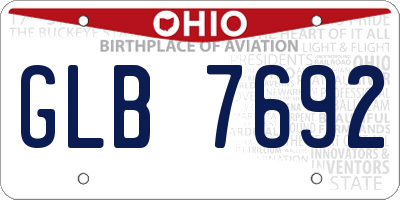 OH license plate GLB7692