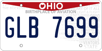 OH license plate GLB7699