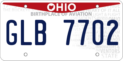 OH license plate GLB7702