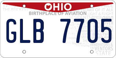 OH license plate GLB7705