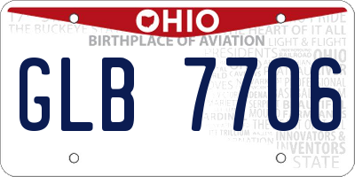 OH license plate GLB7706