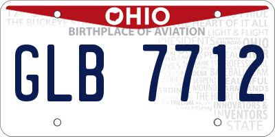 OH license plate GLB7712