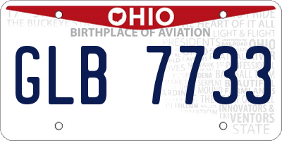 OH license plate GLB7733