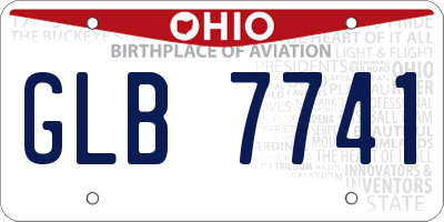 OH license plate GLB7741