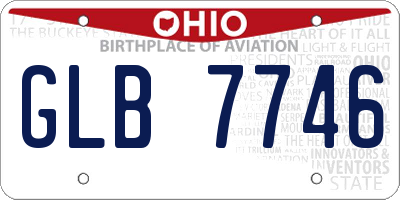 OH license plate GLB7746