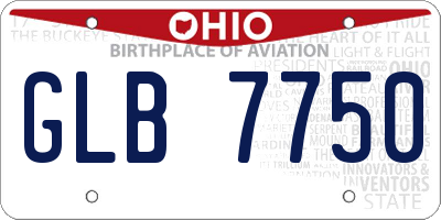 OH license plate GLB7750