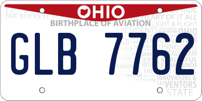 OH license plate GLB7762