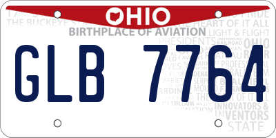 OH license plate GLB7764