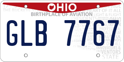 OH license plate GLB7767
