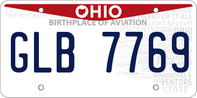 OH license plate GLB7769