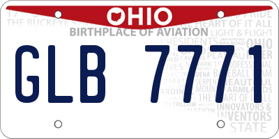 OH license plate GLB7771