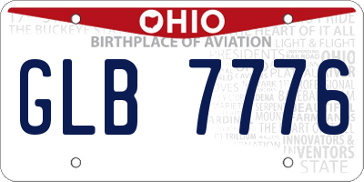 OH license plate GLB7776