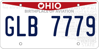 OH license plate GLB7779