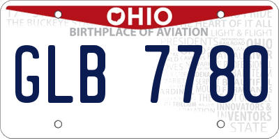 OH license plate GLB7780