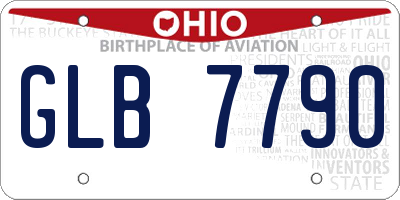 OH license plate GLB7790