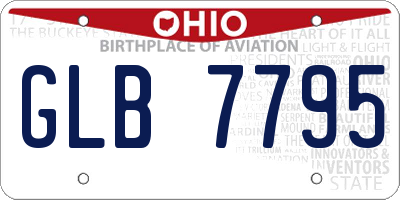 OH license plate GLB7795