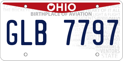 OH license plate GLB7797