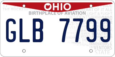 OH license plate GLB7799