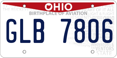 OH license plate GLB7806