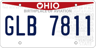 OH license plate GLB7811