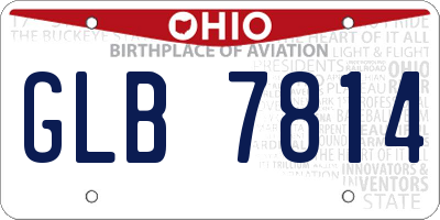 OH license plate GLB7814