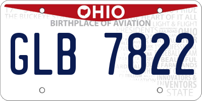 OH license plate GLB7822